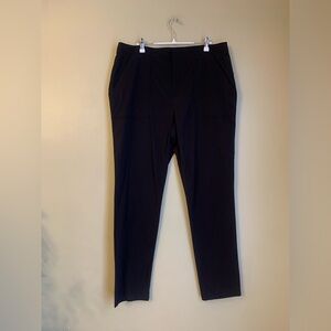 Eddie Bauer Women’s Straight Leg Flat Front Trousers sz 16 T Black Performance